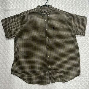 Abercrombie Fitch Reliable Outdoor Goods Yellow Blue Plaid Button Up Shirt Sz L